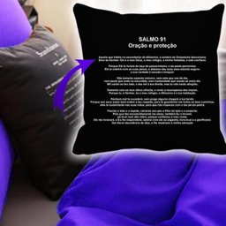 Jogo De Cama Solteiro 7 Peças Com Edredom Roxo Com Cinza - 4