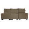 Sofá Retrátil e Reclinável 2.50m Molas Ensacadas e Costura Tripla Cama inBox Nobre Suede Castor - 6