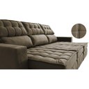 Ver imagem 4 de Sofá Retrátil e Reclinável 2.50m Molas Ensacadas e Costura Tripla Cama inBox Nobre Suede Castor
