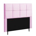 Ver imagem 2 de Cabeceira Estofada Poliana 90CM Solteiro Strass Courino Rosa - D A DECOR