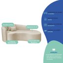 Ver imagem 7 de Recamier Curvo Orgânico 180cm 3 Lugares Lado Direito para Sala de Estar Linho Londres