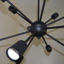 Ver imagem 3 de Lustre Pendente Sputinik 12 Hastes - Ideal para Mesa Jantar, Sala, Quarto - Cor Preto