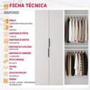 Ver imagem 7 de Guarda-Roupa Modulado Versa em MDF 2 Portas com 2 Cabideiros