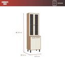 Ver imagem 2 de Cristaleira Portas com Vidro Fumê Havana Rovere/champagne