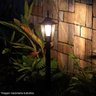 Poste Preto de Jardim 1,71m Luminária Retrô Externo Alumínio - 4