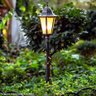 Poste Preto de Jardim 1,71m Luminária Retrô Externo Alumínio - 5
