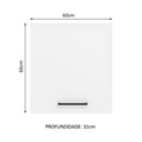 Ver imagem 3 de Armário de Cozinha Aéreo 60 cm 1 Porta Rustic/Branco Agata Madesa