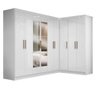 Guarda-roupa Casal Modulado Paris 9 Portas 2 Gavetas com Espelho Branco - Maxel - 2