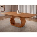 Ver imagem 2 de Mesa para Sala de Jantar Ane 220cm Madeira Tampo Barril Laminado Moderna Mobília
