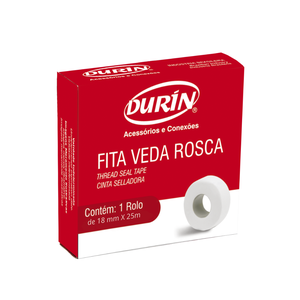 30 Unidades Fita Veda Rosca Tamanho 18mm X 25 Metros Durín