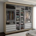 Ver imagem 3 de Guarda-roupa Casal Cardial 3 Portas 6 Gavetas com Espelho Cappuccino/terracota - Panorama Móveis