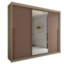 Ver imagem 4 de Guarda-roupa Casal Cardial 3 Portas 6 Gavetas com Espelho Cappuccino/terracota - Panorama Móveis