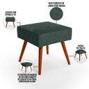 Ver imagem 4 de Puff Banqueta Decorativa Com Pés Palito Lívia W01 Linho Verde Musgo - Lyam Decor
