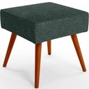 Ver imagem 1 de Puff Banqueta Decorativa Com Pés Palito Lívia W01 Linho Verde Musgo - Lyam Decor