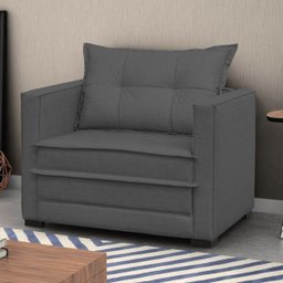 Poltrona Cama Londres Suede Cinza Escuro - D'Monegatto - 2