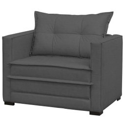 Poltrona Cama Londres Suede Cinza Escuro - D'Monegatto - 1
