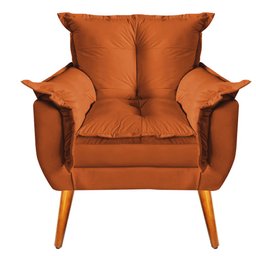 Poltrona Decorativa Opala Suede Terra - 2