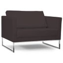 Ver imagem 1 de Poltrona Decorativa Sala de Estar Maia 106cm C34 Corino Marrom - Domi