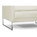 Ver imagem 3 de Poltrona Decorativa Sala de Estar Maia 106cm C26 Corino Bege Claro - Domi