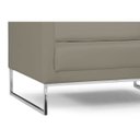 Ver imagem 3 de Poltrona Decorativa Sala de Estar Maia 106cm C19 Corino Bege Escuro - Domi
