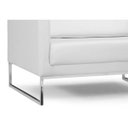 Ver imagem 3 de Poltrona Decorativa Sala de Estar Maia 106cm C12 Corino Branco - Domi