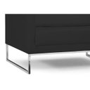 Ver imagem 3 de Poltrona Decorativa Sala de Estar Maia 106cm C05 Corino Preto - Domi