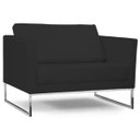 Ver imagem 1 de Poltrona Decorativa Sala de Estar Maia 106cm C05 Corino Preto - Domi