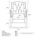 Ver imagem 4 de Poltrona de Amamentação com Balanço e Puff Lívia Linho Cinza - Phoenix