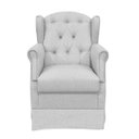 Ver imagem 3 de Poltrona de Amamentação com Balanço e Puff Lívia Linho Cinza - Phoenix