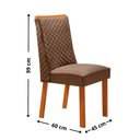 Ver imagem 3 de Mesa de Jantar Carolina Yasmin 180 cm Tampo MDF Canto Copo Laminado com 6 Cadeiras Moderna Mobília