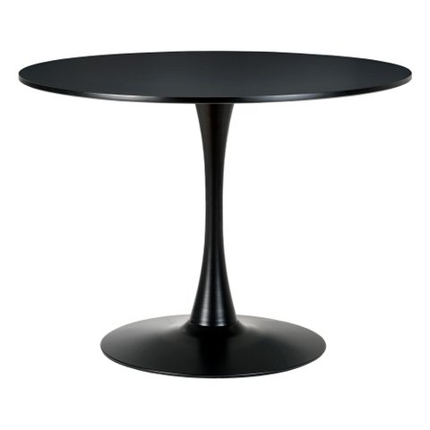 Mesa Saarinen Tulipa Redonda 100cm Tampo Madeira Preta 5 Lugares
