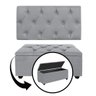 Conjunto Estofado Capitonê Para Cama Solteiro 90cm Cabeceira Com Recamier Baú Intense Várias Cores - - 12