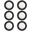 Ver imagem 1 de Jogo 6 Pratos Germer Fundos Preto e Branco 23cm Nero Porcelana com Estampa Mármore