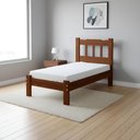 Ver imagem 1 de Cama de Solteiro em Madeira Maciça com Colchão