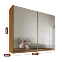 Ver imagem 3 de Guarda Roupa Hanover 02 Portas Flutuantes 100 MDF com 2 Espelhos - Mademarcs