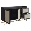 Ver imagem 5 de Balcão Aparador Buffet 2 Portas Pé Metal Arlo A10 Nero/dourado - Mpozenato