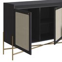 Ver imagem 6 de Balcão Aparador Buffet 2 Portas Pé Metal Arlo A10 Nero/dourado - Mpozenato