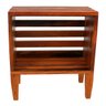 Mesa de Canto Mesa para Cabeceira Ripada Fabricada em Madeira D - 1