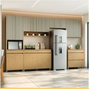 Ver imagem 1 de Cozinha 6 Pçs 12 Pts 5 Gav Nesher Simone Mendes 350cm 100 Mdf