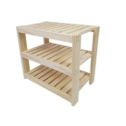 Sapateira Banco Aracaju Pequena 47x53x33 em Madeira de Pinus - NATURAL - 2