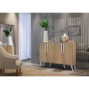 Ver mais imagens de Aparador Buffet 4 Portas Retrô Viena Multimóveis V3606 Rustic/Branco