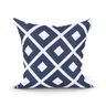 Kit Capa Almofada Azul geométrica Estampada 3 Unidades + Almofada Nó Escandinavo - 3