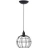 Pendente Aramado Globo Luminária Lustre Teto Retrô Vintage Industrial Balcão Preto - 1