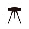 Mesa Lateral Tripé De Madeira 60 Cm - Tabaco - 5