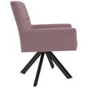 Ver imagem 5 de Kit 2 Poltronas Decorativas Giratórias Base Eiffel Preto Angel B-305 Veludo Rosa - Domi