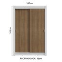 Ver mais imagens de Guarda-roupa Solteiro 2 Portas de Correr 2 Gavetas Branco/rustic Vivare Madesa Branco/rustic