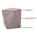 Ver imagem 3 de Puff Decorativo Ametista B-305 Veludo Rosa