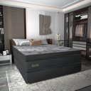 Ver imagem 1 de Cama Box Conjugado Casal com Colchão 138x78x188 Royal Black Gazin Cr35299 Chumbo Escuro