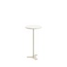 Mesa Lateral Redonda Orb 60 Cm - Off White Fosco C/ Champanhe - 1