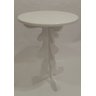 Mesa de Canto Ou Mesa de Apoio Estilo Provençal Redonda Branca - 1